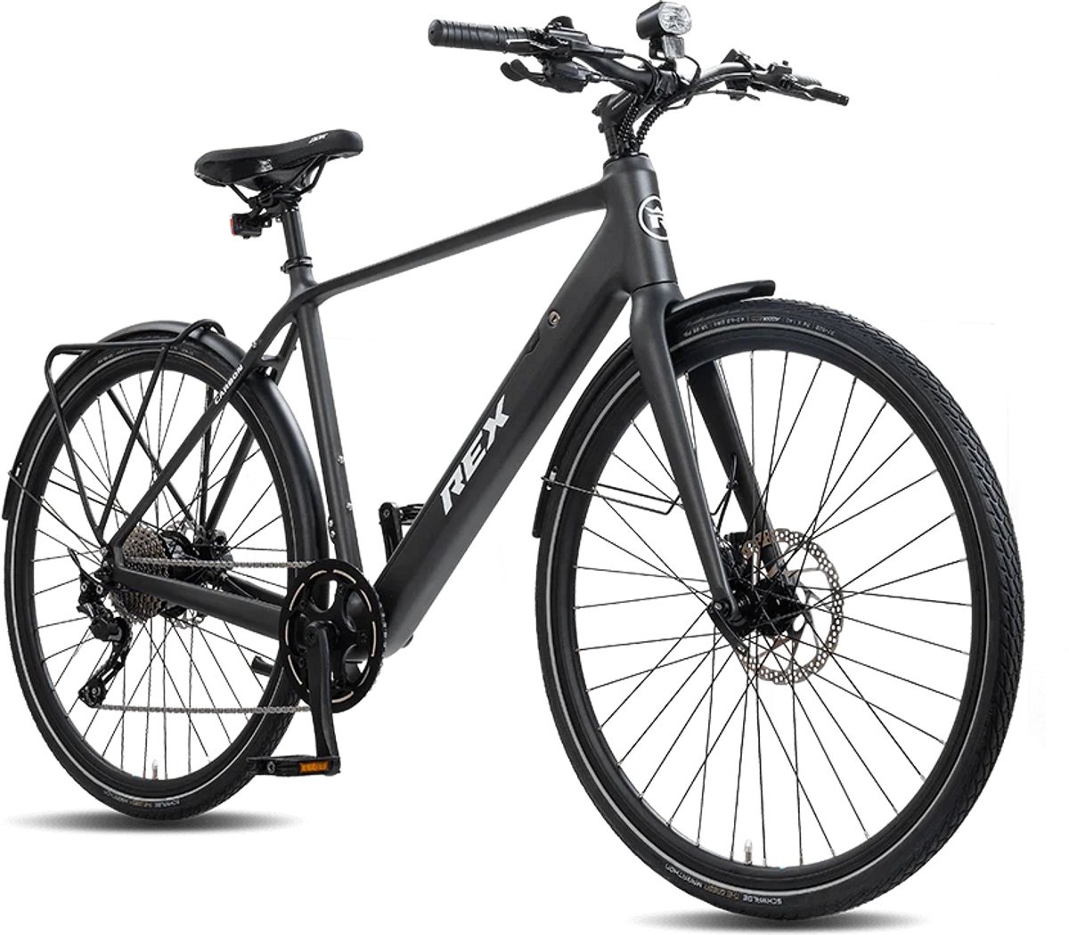 Rex Carbon City Elektrische Fiets - 28 inch elektrische fiets unisex- stadsfiets - Achtermotor 250W - SHIMANO 12 Versnellingen - voor dames en heren thumbnail 2