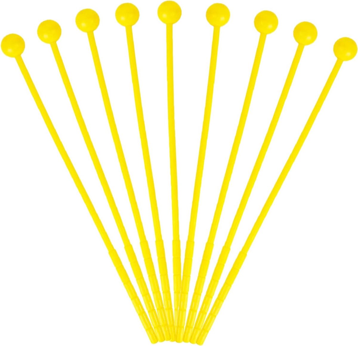 Plastic Klokkenhamers - Percussie Stokken - Muziek Maken - Duurzaam Kunststof - 31 cm - Geel
