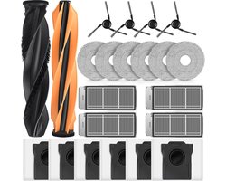 22 Stuks Accessoires geschikt voor Dreame X50 Ultra Complete / L50 Pro Ultra / X50 Master / L40s Pro Ultra / Matrix10 Ultra stofzuigerrobots - 2 hoofdborstels, 6 stofzakken, 6 schoonmaakdoeken, 4 filters, 4 zijborstels