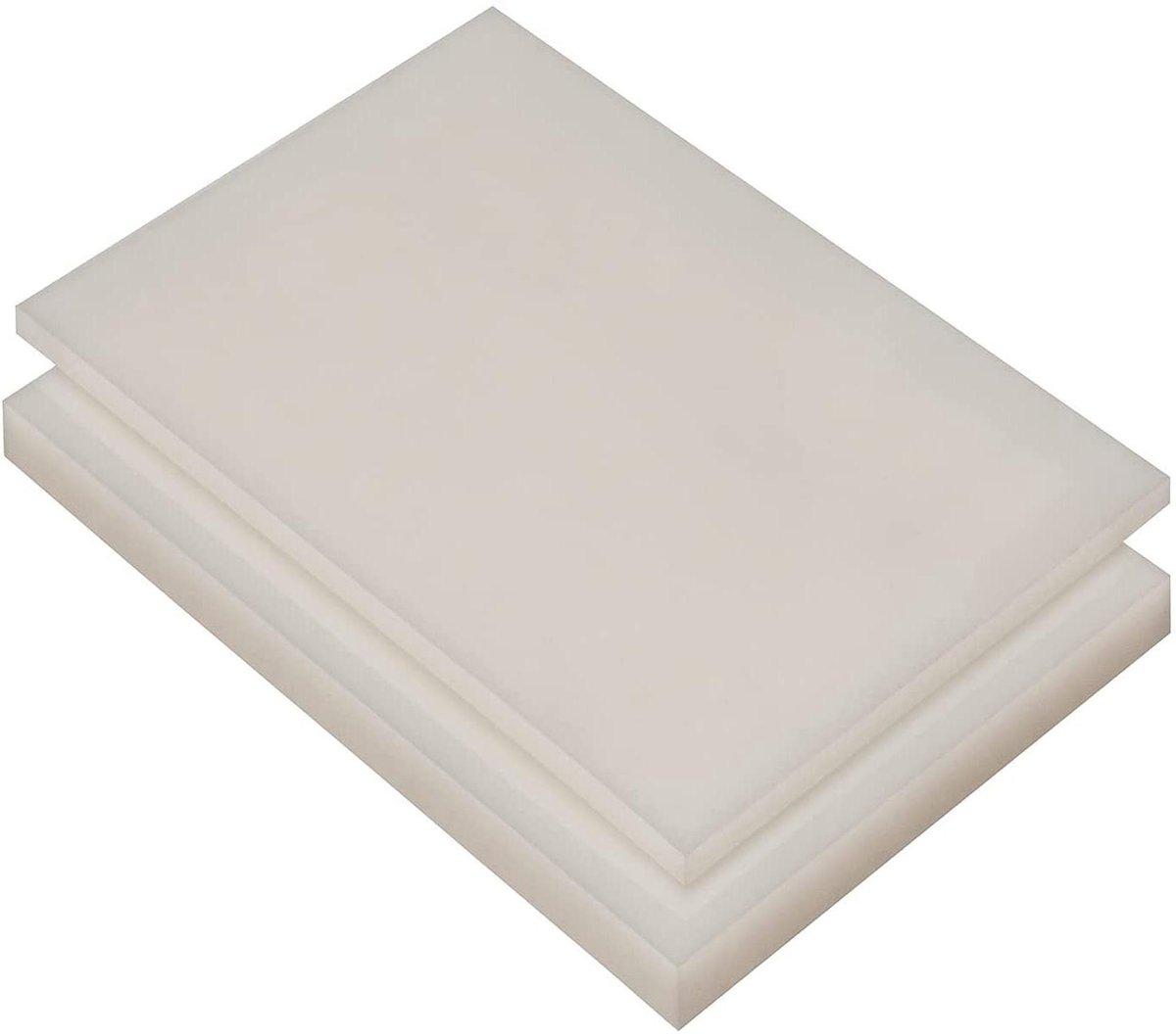 HD polyethyleen plaat, natuurlijk wit, 2-15 mm, verschillende maten, premium kwaliteit (49 x 49 cm, 10 mm)