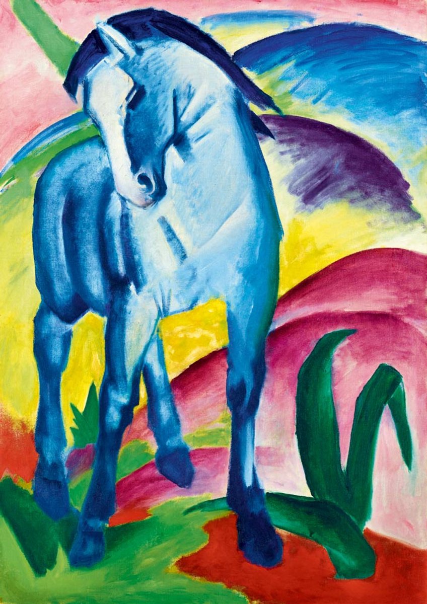 Bluebird Puzzle puzzel Franz Marc - Blue Horse I 1911 - 1000 stukjes.