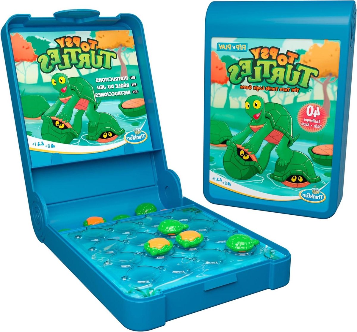 Reis Puzzelspel - Logica Spel Schildpad - Onderweg Puzzelen - 40 Progressieve Uitdagingen - Compact Formaat - Meerkleurig