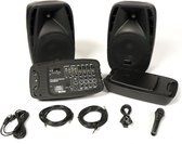 Draagbare Geluidsset - Mobiel PA Systeem - Feesten en Conferenties - Geïntegreerde Mixer en Bluetooth - 150 Watt - Zwart