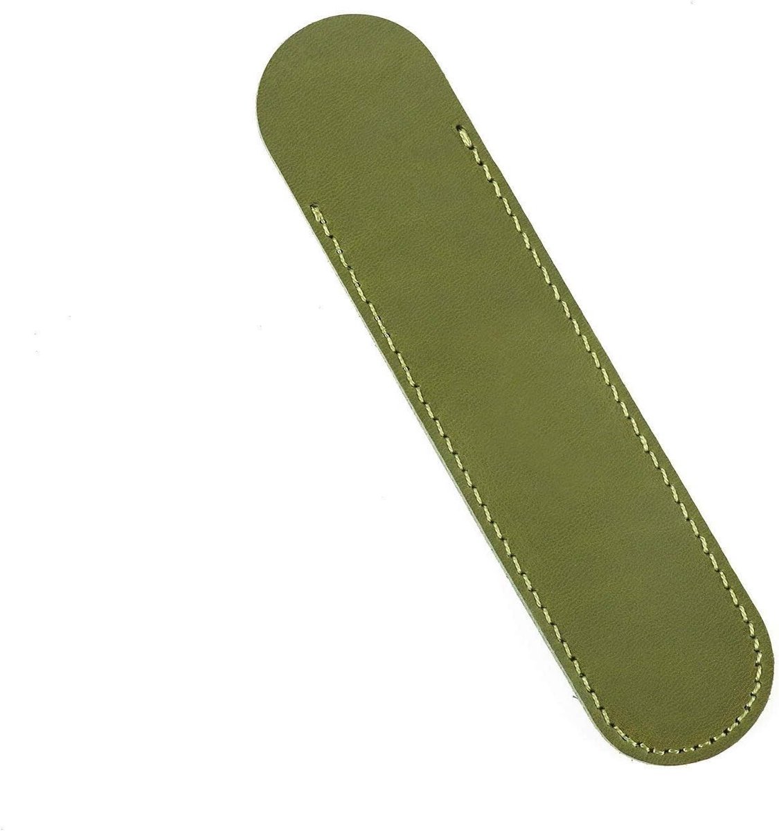 Handgemaakte Leren Pennenhouder voor Vulpen, Zachte Beschermcase voor Pennen, Ideaal voor School en Kantoor (15cm x 4.2cm, Groen)