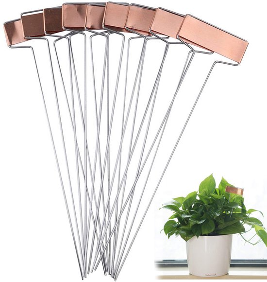 10 stuks koperen metalen plantenlabels, weerbestendige tuinpaallabels, herbruikbare...
