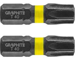 Graphite - Impact Bits - TX40 x 25mm - Staal S2 - Duurzaam en Flexibel