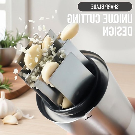 Compacte Mini Hakker voor Knoflook en Uien - RVS Voedsel Snijder en Dicer voor Keukengebruik van Merkloos — afbeelding 4