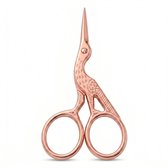Ciseaux à broder vintage couleur or rose forme grue acier inoxydable ciseaux de précision couture loisirs créatifs ciseaux travaux manuels pointe fine taille compacte pour femmes et hommes
