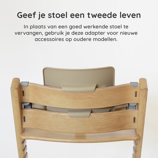 Adapter voor oud model Tripp Trapp stoel - Verbind babyset met oud model - Vóór 2003 - Eenvoudige klembevestiging zonder gereedschap - Grijs van Merkloos — afbeelding 4
