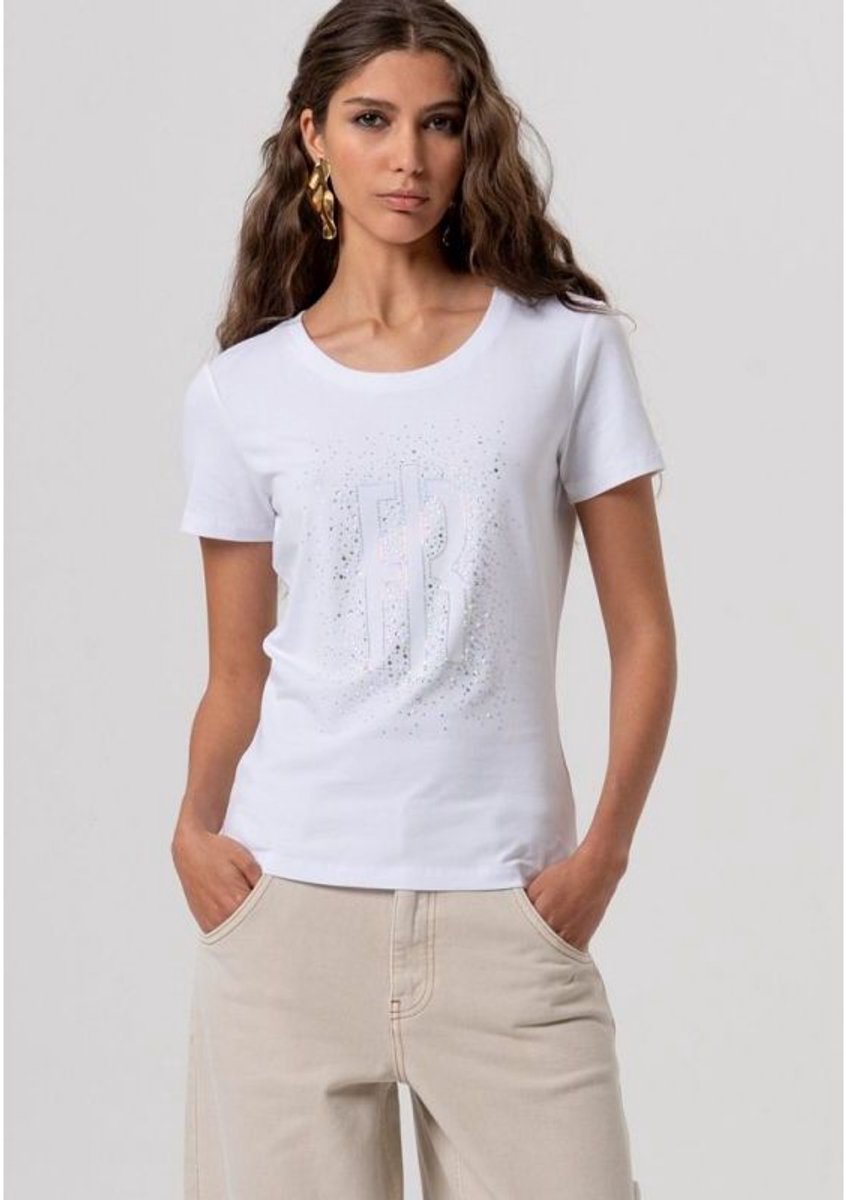 Fracomina - T-Shirt - Wit - L (40)