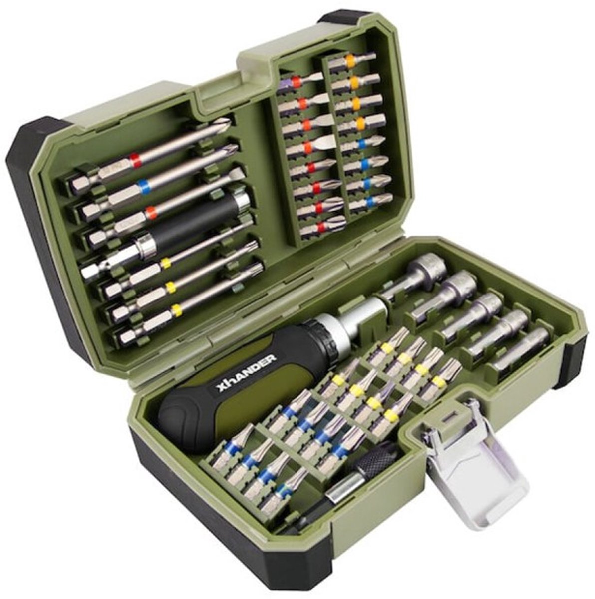 XHANDER Bitset en Bithouder 1/4" 46-delig - in koffer
