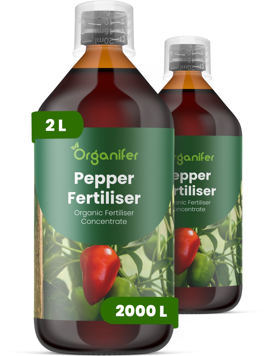 Vloeibare Meststof Voor Paprikamest 2X1 L Voor 2000 L - Npk Ondersteunt Krachtige Vroege Groei En Een Sterke Plantstructuur - Versterkt De Bloei En Verhoogt De Vruchtzetting - Bevordert Langdurige Productiviteit En Iniforme Oogsten - Organifer