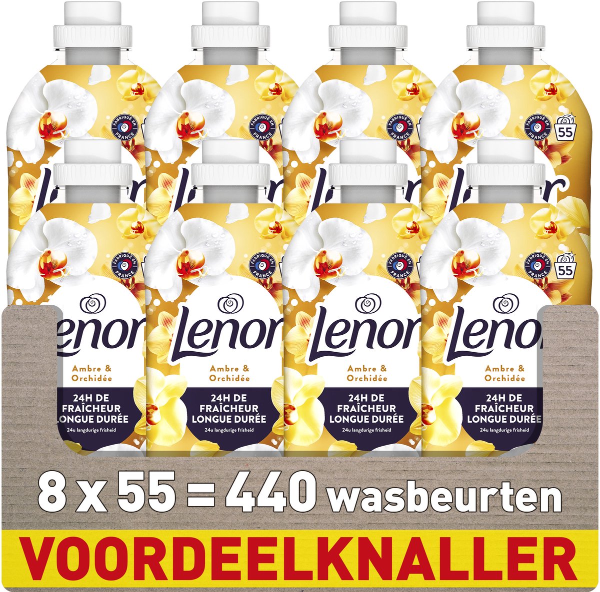 Lenor Wasverzachter - Amber & Orchidee - 8 x 55 Wasbeurten