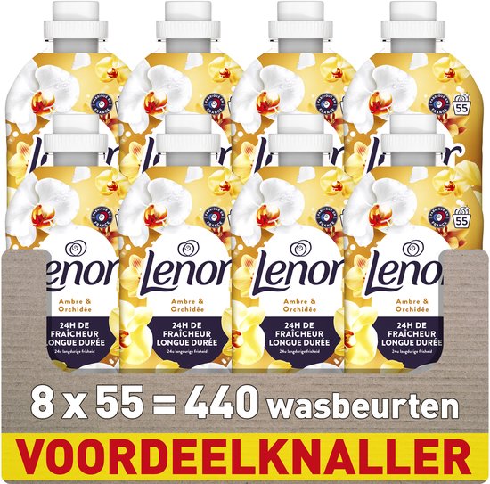 Lenor Wasverzachter - Amber & Orchidee - 8 x 55 Wasbeurten