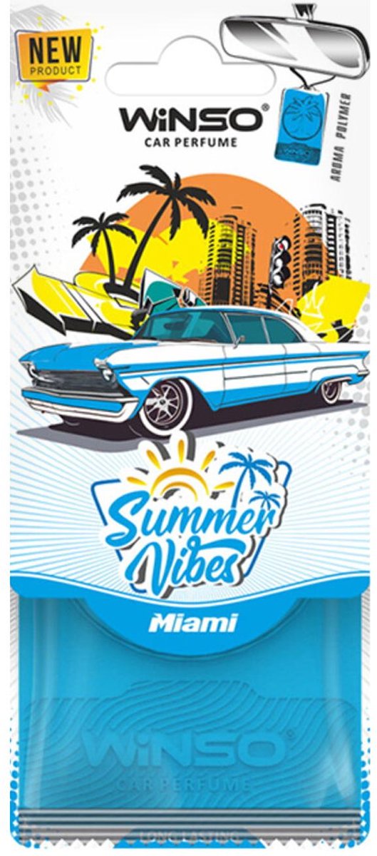 Car Airfreshner Polymeer - Summer Vibes - Miami