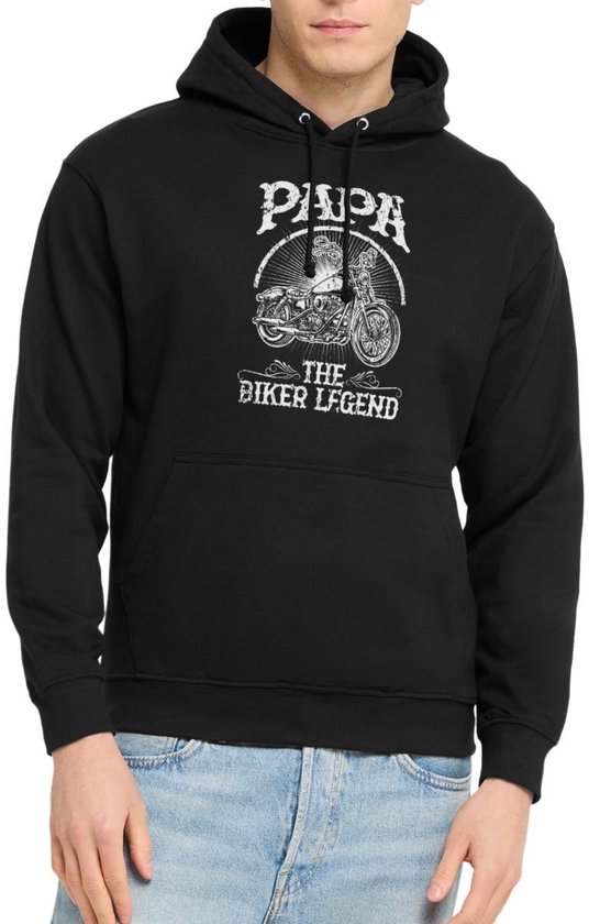 Papa The Biker Legend Motor Liefhebber Hoodie Unisex