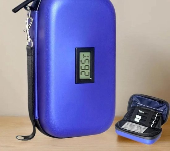 WiseGoods Premium Insuline Koeltas - Medicatie Pouch - Draagbare Koel Etui Met Temperatuurweergave - Voor Insulinepen - Zwart van WiseGoods — afbeelding 3