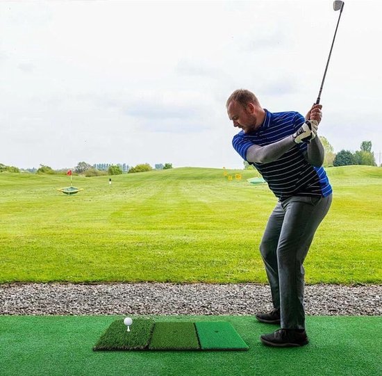 3-in-1 Golf Trainingsmat voor Driving, Chipping en Putting - Opvouwbare Hammock Mat 60 x 30 cm, Ideaal voor Thuis en Buiten Gebruik — afbeelding 4