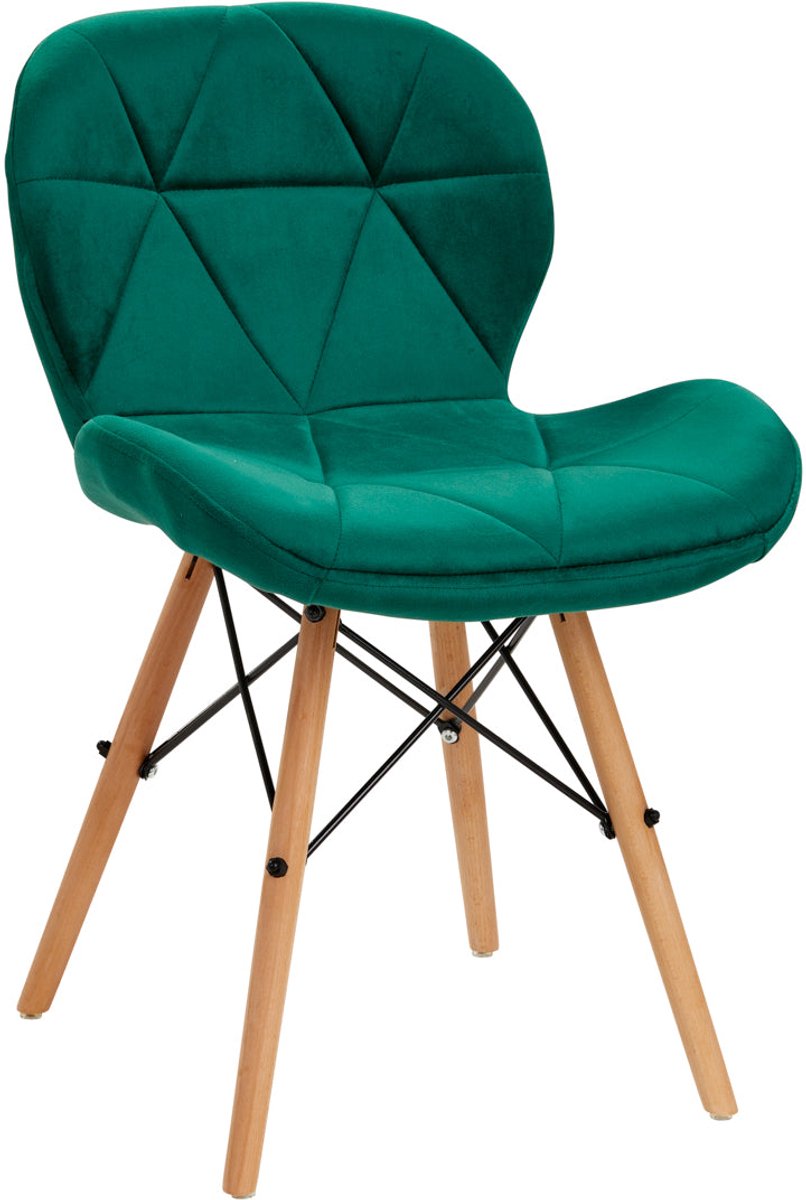 4RICO QS-186 Makeup Stoel Met Groene Fluwelen Bekleding Voor Professioneel En Thuis Gebruik