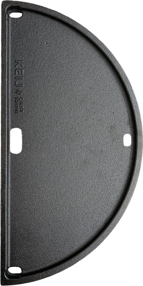 Gietijzeren plaat - half rond - Compact - 33 cm - geëmailleerd