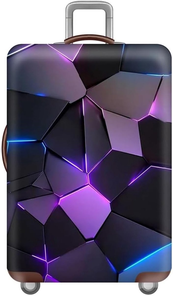 Elastische Kofferhoes voor Reiskoffers in Cyberpunk Stijl - Wasbare en Krasbestendige Bescherming voor Trolleys, Puzzle, XL (29-32 inch)
