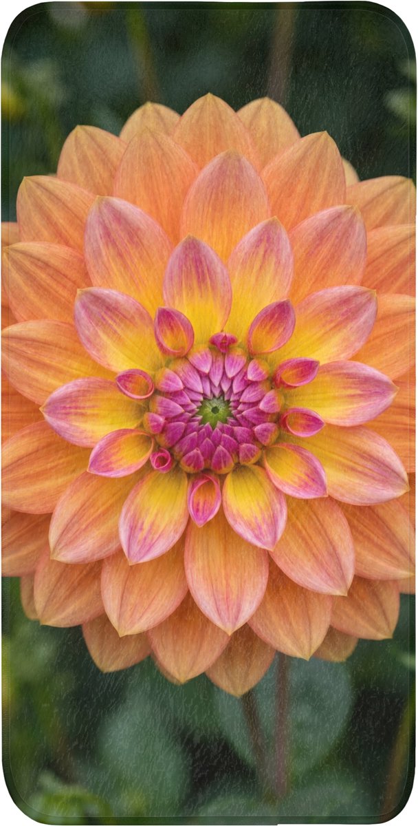 WC mat 60x120 cm - Antislip - Dahlia - Bloem - Oranje - Toiletmat - Vloermat - Douchemat -