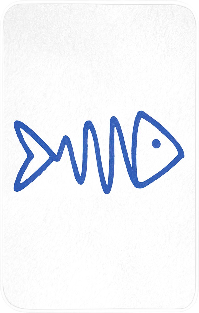 WC mat 50x80 cm - Antislip - Vis - Minimalistisch - Blauw - Lijn - Toiletmat - Vloermat -