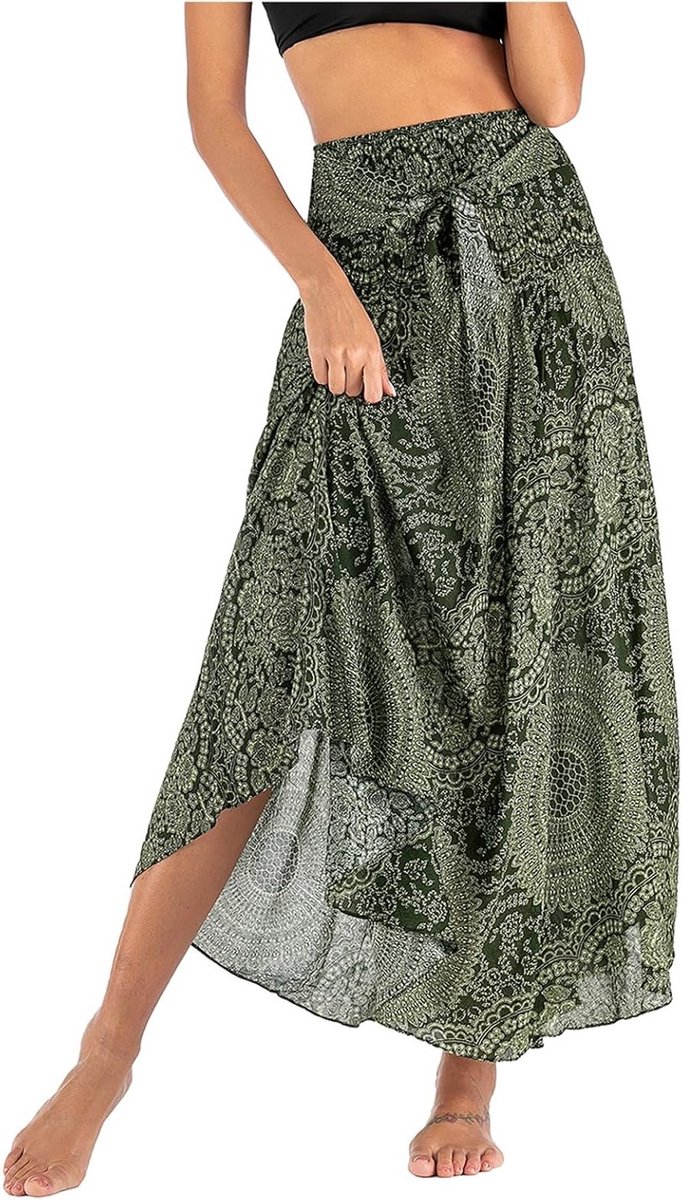 Elegante 2-in-1 maxi-rok voor dames, vintage halterjurk en boho-zomerrok voor een stijlvolle look