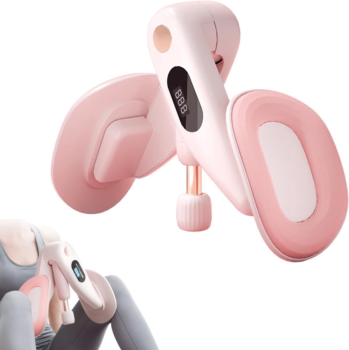 Pelvic Floor Trainer voor Vrouwen - Effectieve Thigh Trainer voor een Strakker Achterwerk, Slimmer Bovenbeen en Thuis Fitness met Intelligente Telling
