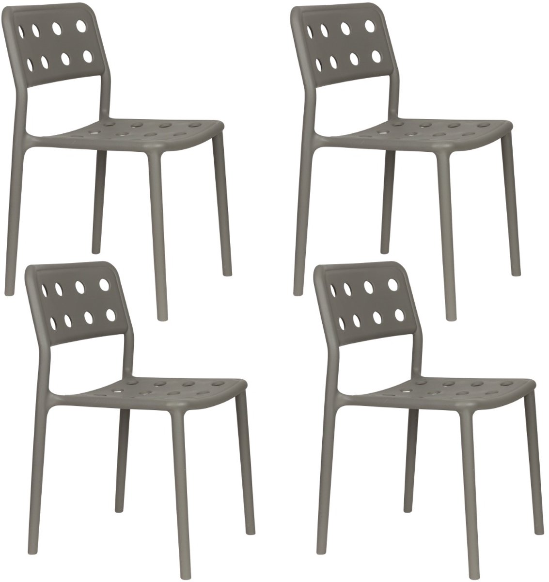 ANLI STYLE Outdoor Chair Serra Grey - set van 4