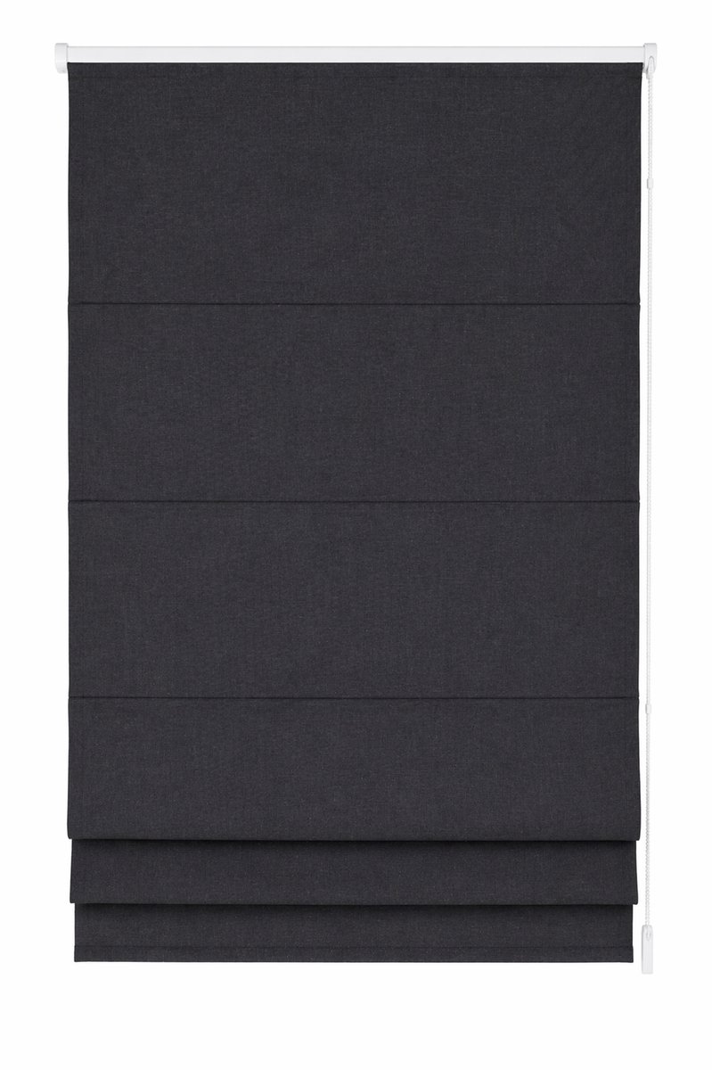 Madeco Vouwgordijn Dolpo 80x190 cm – Antraciet – Lichtdoorlatend – Roman Shade – Raamdecoratie