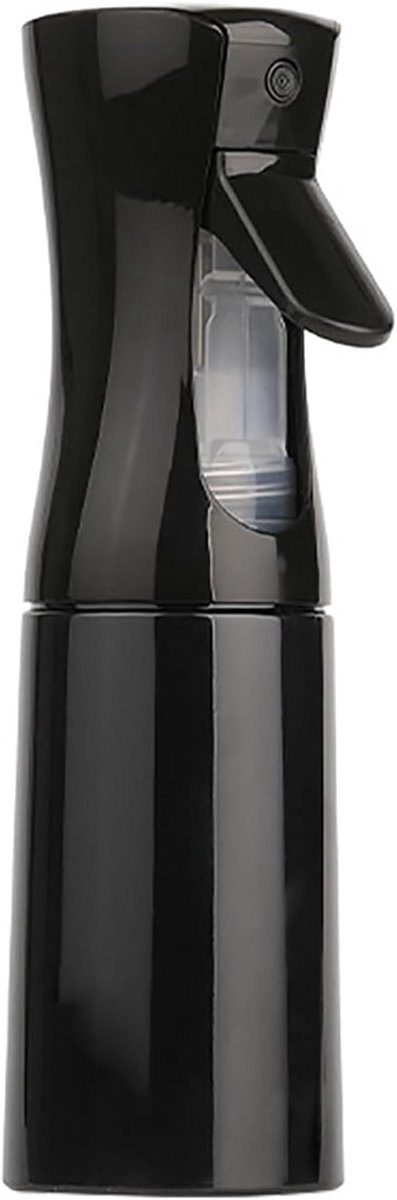 Sproeifles [200 ml], navulbare vernevelaar, ideaal voor schoonmaakproducten, spuitflessen voor cosmetica en schoonmaak [Zwart]