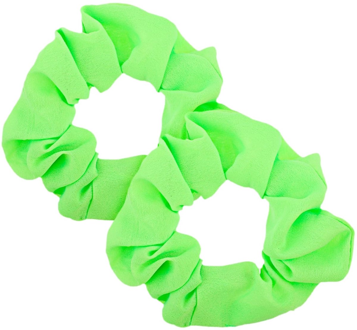 2 stuks neon haarelastiekjes scrunchie pop lichtgevend groen scratch eenkleurig kras elastiekjes haaraccessoires scrunchies zijde voor dames satijnen haarelastiekjes meisjes glitter