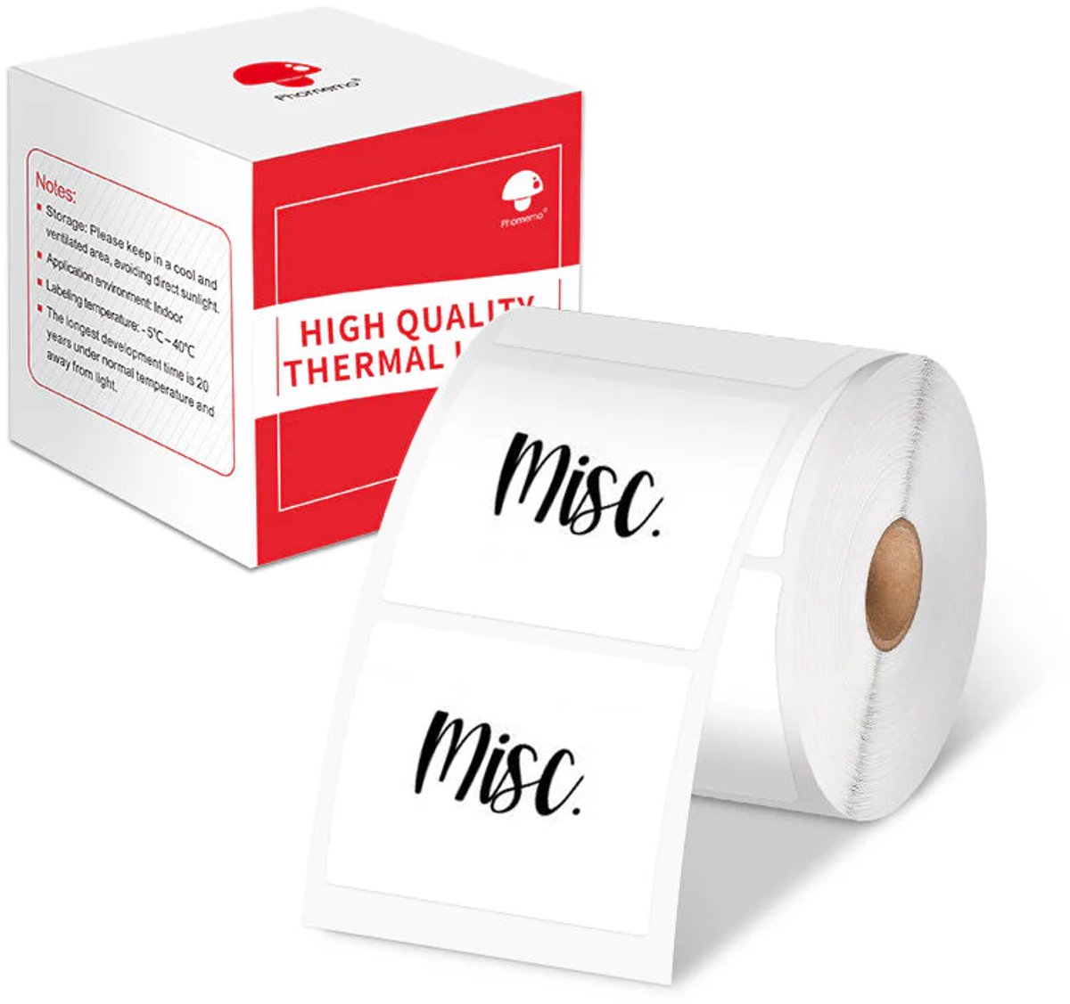 Phomemo Labels 30x40mm - Vierkante Etiketten - 170 Stuks - Thermisch Printen - Waterbestendig - Sterke Adhesie - Voor M110/M120/M220 - Wit