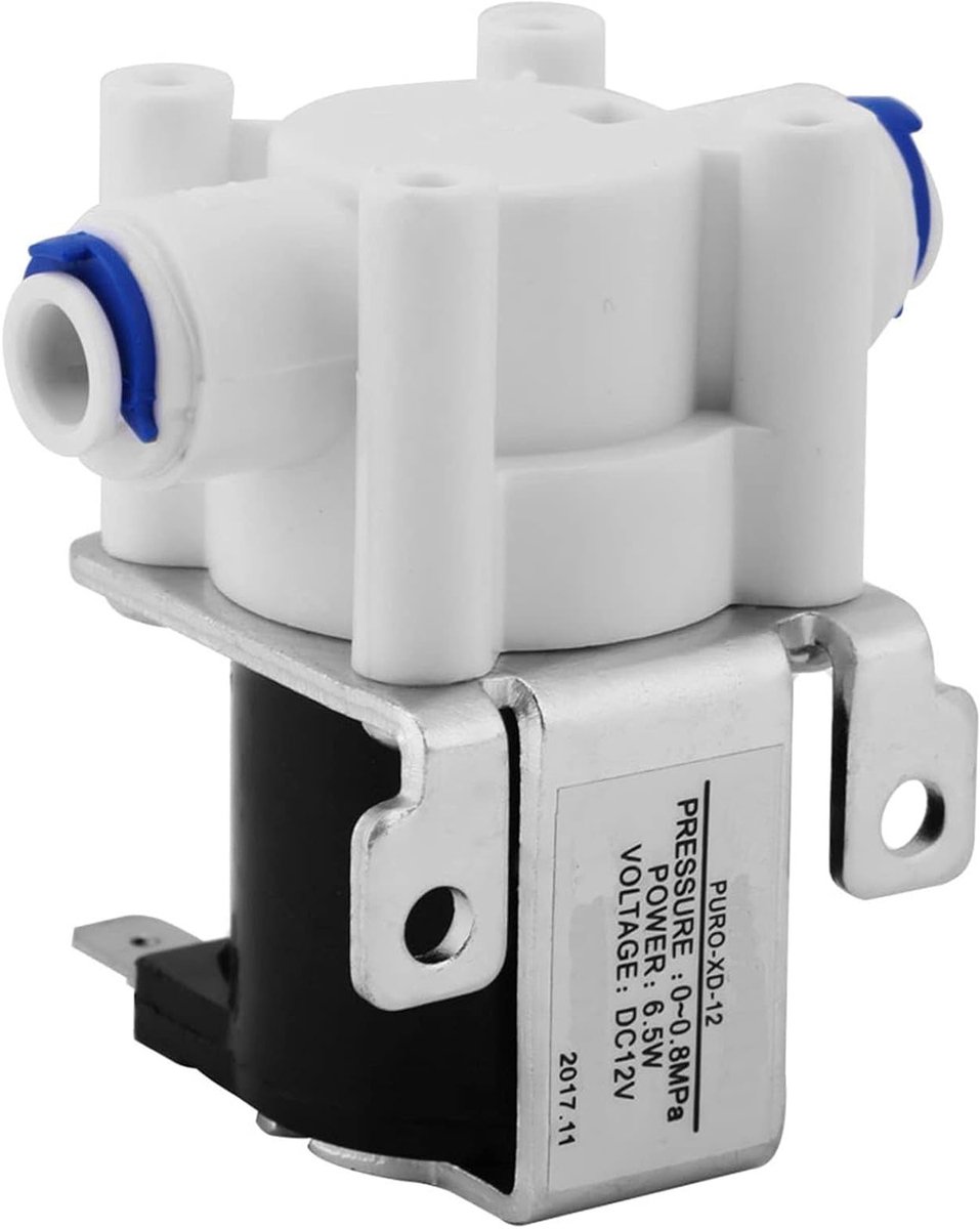 Water Solenoid Inlaatklep 12V - Normaal Gesloten Magnetische Purifier Klep met Snelle Aansluiting voor Waterbehandeling en Irrigatie