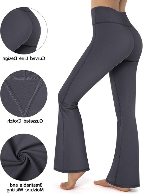 Bootcut Yoga Pants voor Dames met Pockets - Hoge Taille Sportbroek voor Workout en Casual Gebruik, Tummy Control en Comfortabele Pasvorm — afbeelding 2