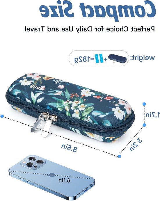Insuline koel tas met ijszak voor reizen, insulinepennen en medicatie voor spuiten, blauw design — afbeelding 5