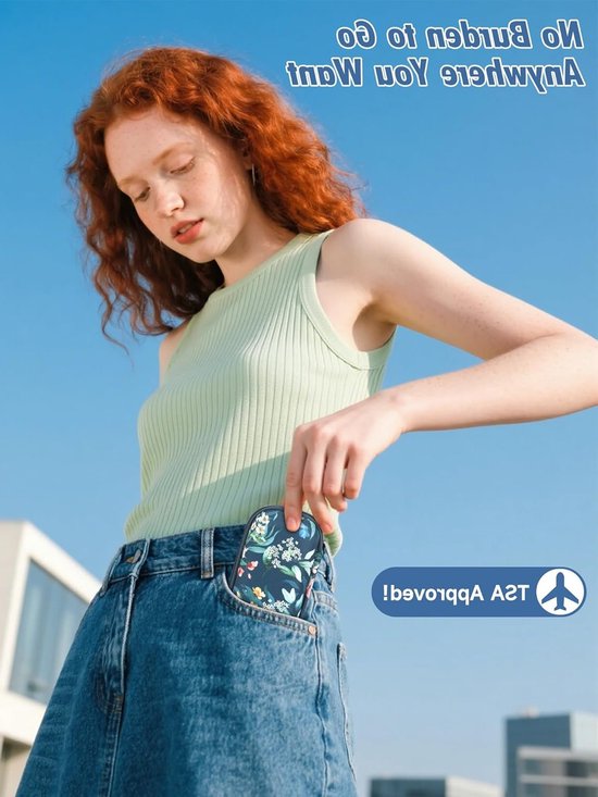 Insuline koel tas met ijszak voor reizen, insulinepennen en medicatie voor spuiten, blauw design — afbeelding 3