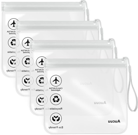 Duidelijke Reis Toilettas, TSA Goedkeurde Make-up Tas voor Vliegen, 20 x 20 cm, Ideaal voor Vakantie en Weekendtrips, Handige Accessoires voor Mannen en Vrouwen