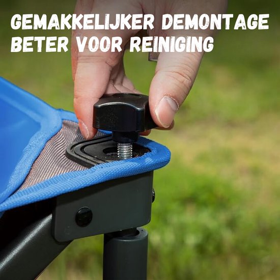 RUX® Bolderkar Opvouwbaar Luchtbanden - Bolderwagen Voor Alle Terreinen - Boodschappenwagen Met 100Kg Belastbaarheid - Strandkar Met Verstelbare Handgreep - Tuinkar –Blauw - 89cm x 48cm x 30cm van Merkloos — afbeelding 4