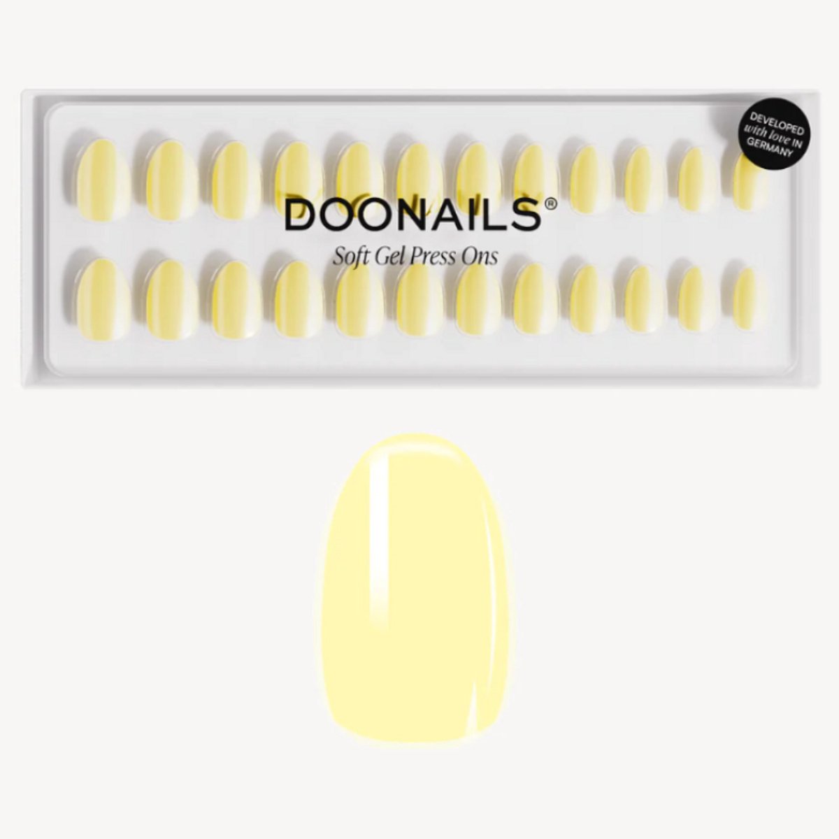 Doonails - Soft Gel Press Ons - Lemon Sorbet Short Round