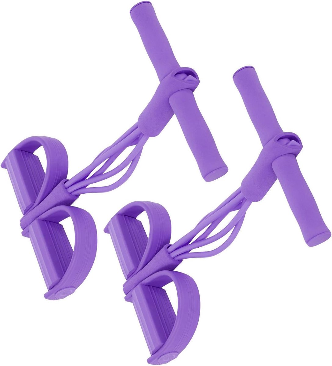 Hoogwaardige 4-buiselasticiteit Pull-touw Kabelweerstandsriem voor Sit-up Training, Ideaal voor Thuisfitness, Yoga en Core Stabiliteit
