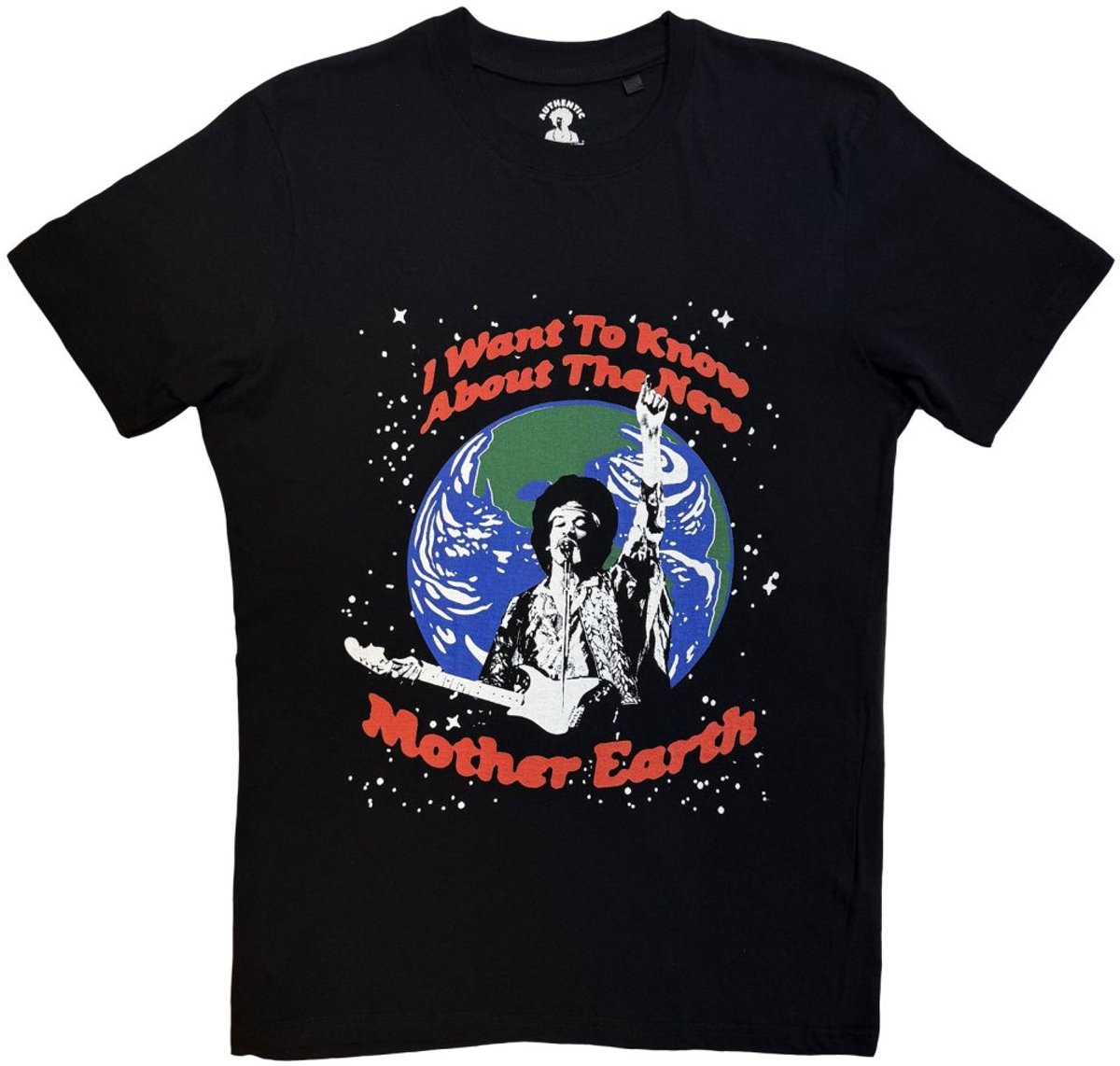 Jimi Hendrix - Earth Day Heren Tshirt - M - Zwart