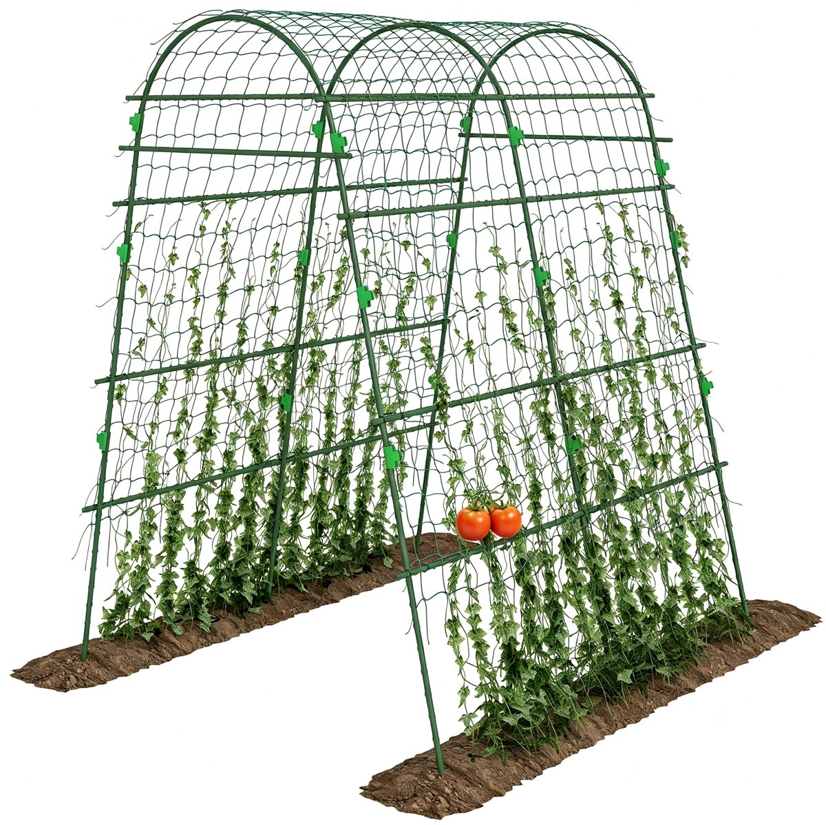 Klimrek voor Planten Metaal Roestvrij - Plantensteun voor Groenten, Tomaten & Bloemen - Tuin Trellis Spalier - 144 x 167 x 206 cm