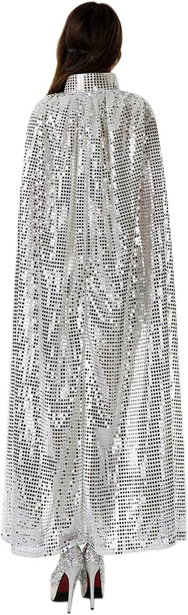 Verkleedcape met Kap voor Volwassenen - Lange Sequin Kostuum voor Halloween en Carnaval, Cosplay Accessoire