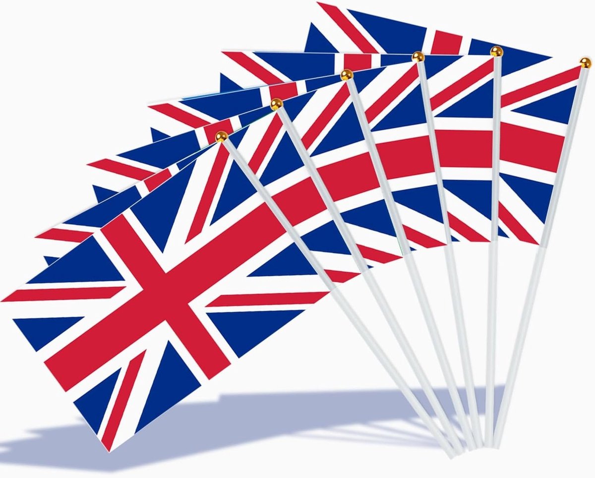 Union Jack Stick Flag voor Feestjes, Voetbal Evenementen en Decoratie voor VE Day Parties