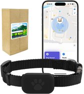 GPS KattenTracker - Zonder Maandelijkse Kosten - Werkt Met iOS/Android - IP67 Waterdicht - CR2032 Batterij (1+ Jaar) - Verstelbare Nylon Halsband - Zwart