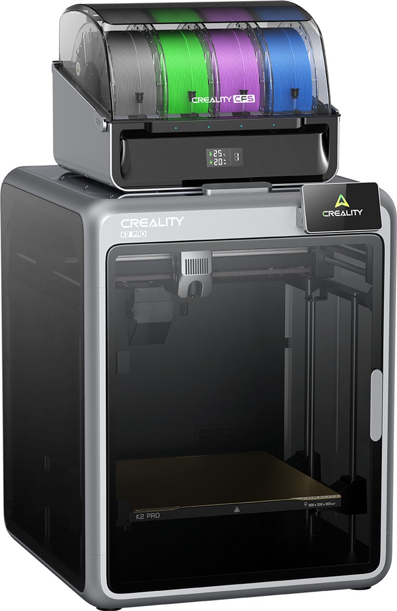 Creality K2 Pro Combo 3D Printer – Multicolour Print met CFS – 600 mm/s Topsnelheid – Dual AI-Camera – Automatische Leveling – WiFi & App – 300 × 300 × 300 mm – Direct Printklaar — afbeelding 1