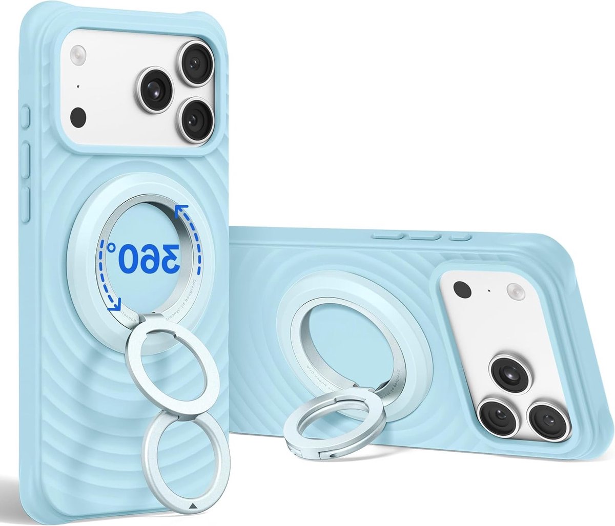 Magnetische Telefoon Ringhouder met 360° Rotatie, Dubbelzijdige Magnetische Grip voor Mobiele Telefoons, Geschikt voor iPhone 16 15 14 13 12 Pro Max en MagSafe Accessoires