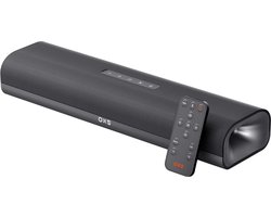 OXS Thunder Lite PC-gaming-soundbar, soundbars voor tv met virtueel surround-geluid, 2 breedbanddrivers, basbuis, compact design, HDMI/Aux/optisch compatibel, Bluetooth 5.0-draadloze verbinding